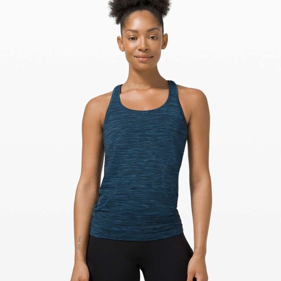 NWT Lululemon Swiftly Tech Tank Prism Stripe Turqouise Tide Multi - Picture 1 of 9